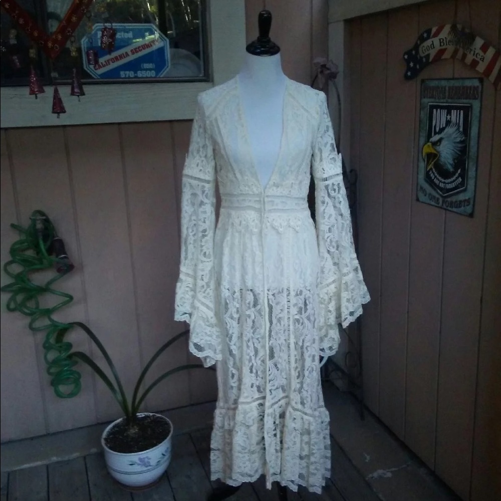 Free people ISO Rhiannon lace duster large